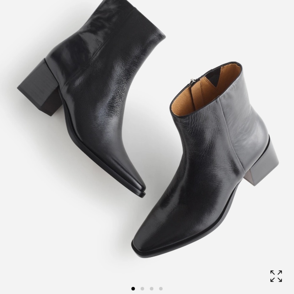 Madewell Ardin ankle Black Leather Boots
